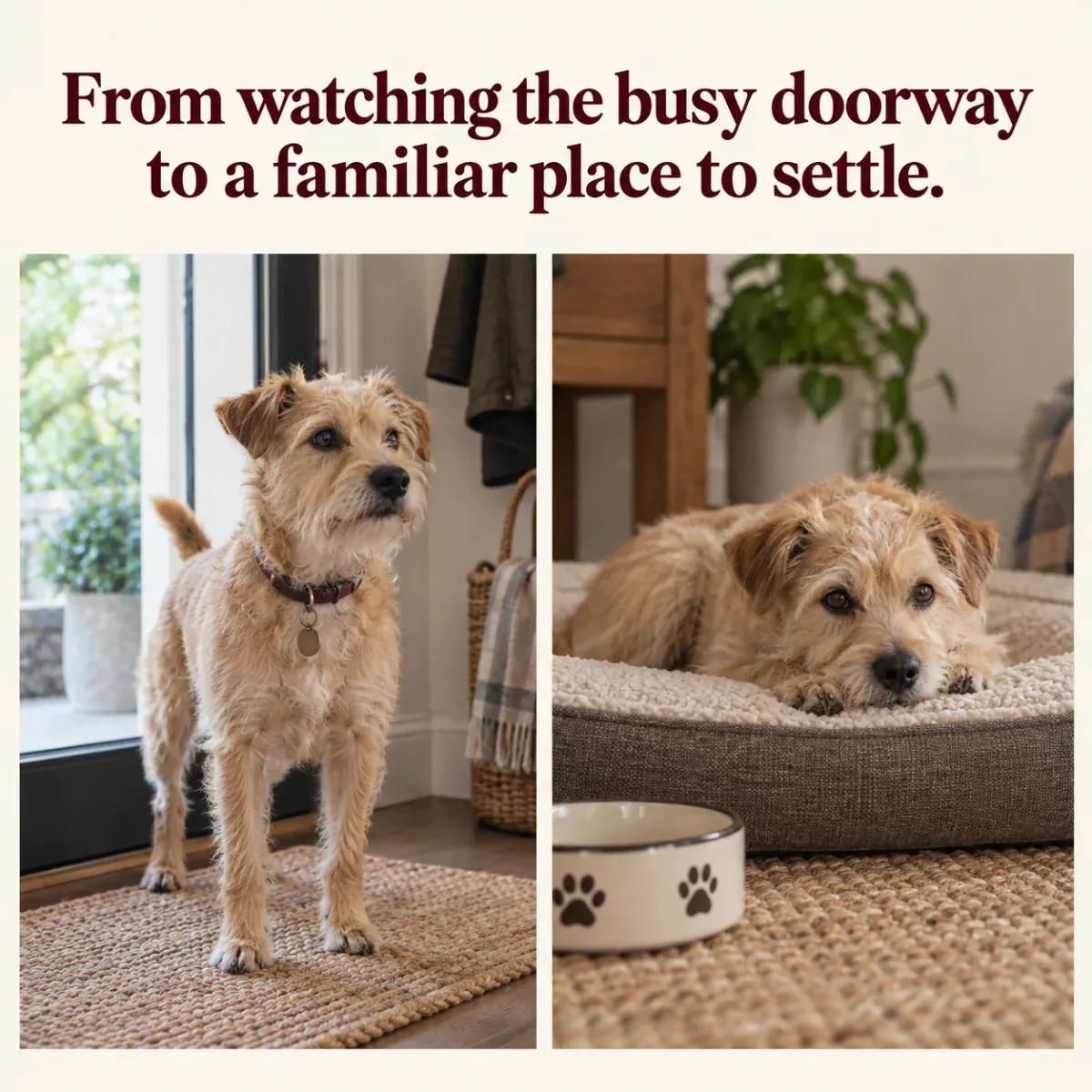 Every dog is different. Keep track of settling and digestion in familiar situations.