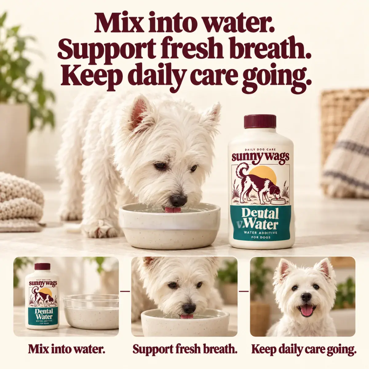 Their usual water bowl.
One more way to care.