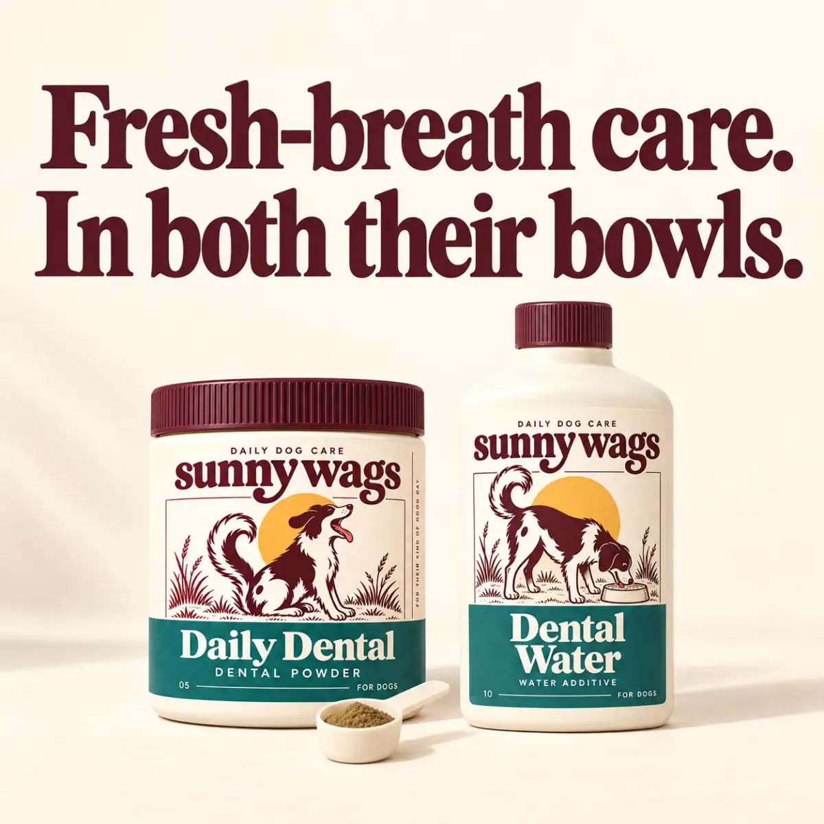 Fresh-breath care. In both their bowls.