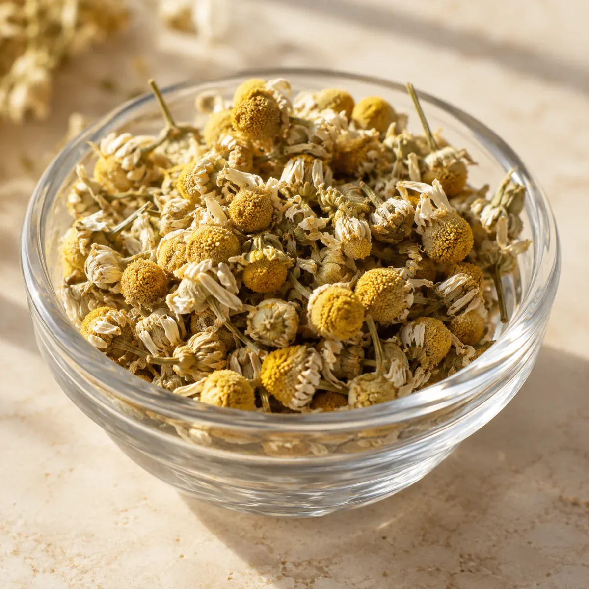 Chamomile ingredient texture