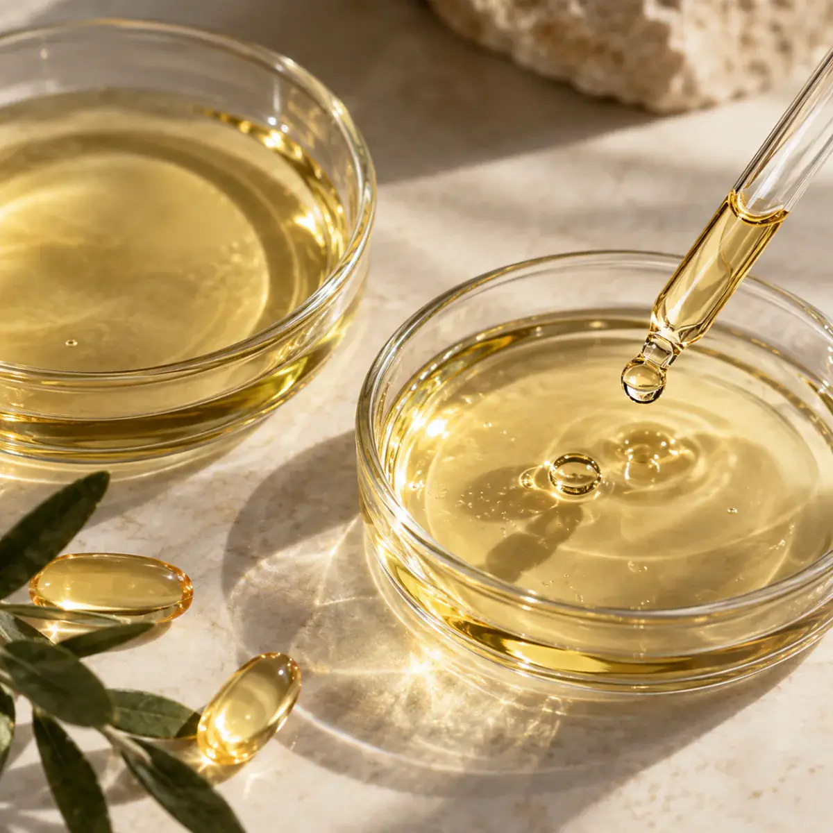DHA + vitamin E ingredient texture