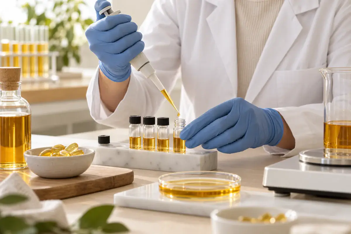 Laboratory formulation work for Salmon Oil