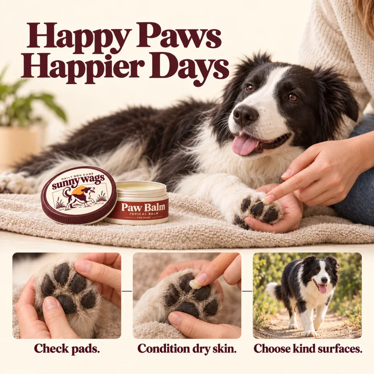 Every walk starts
with those four paws.