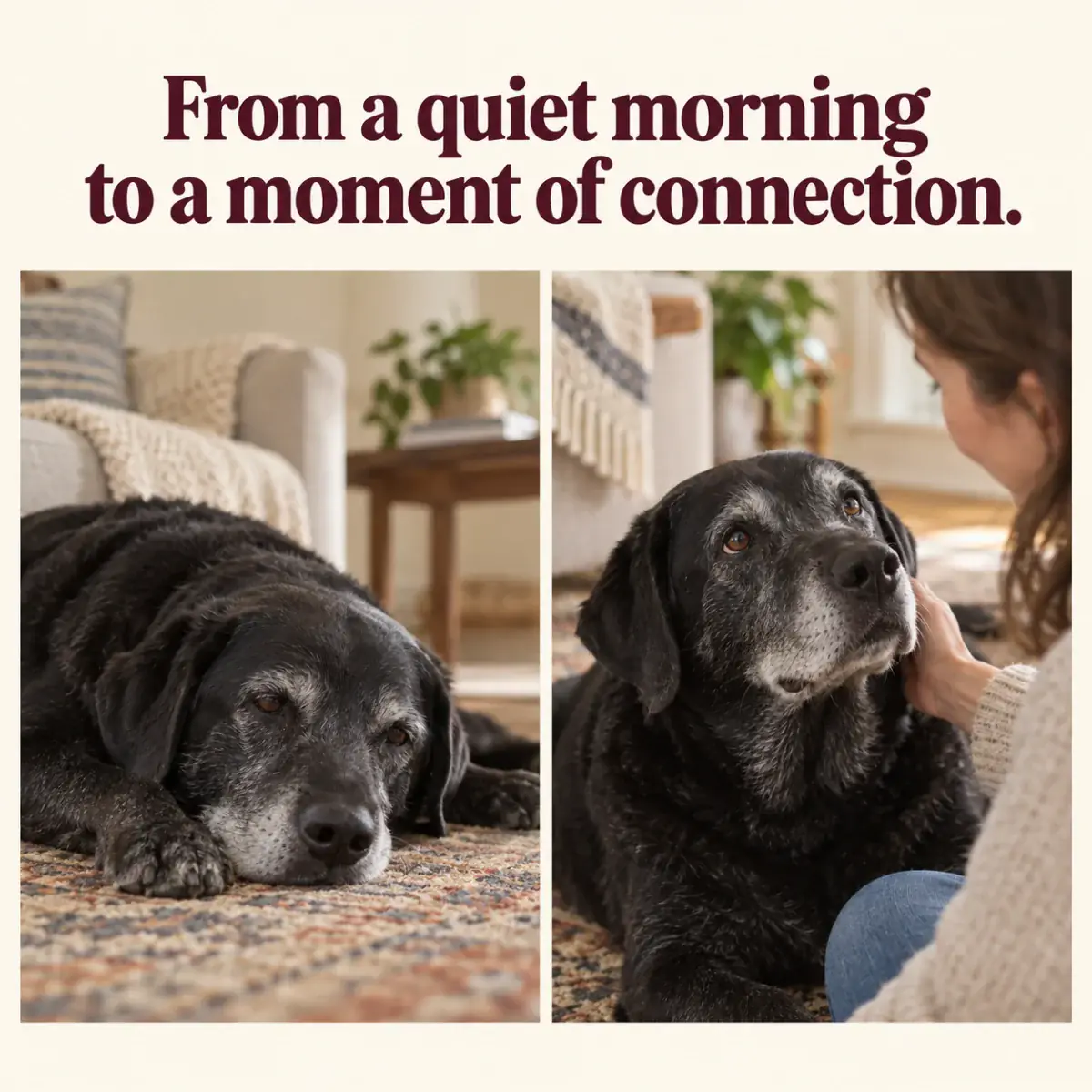 Every dog is different. Keep track of familiar cues, engagement and rest.