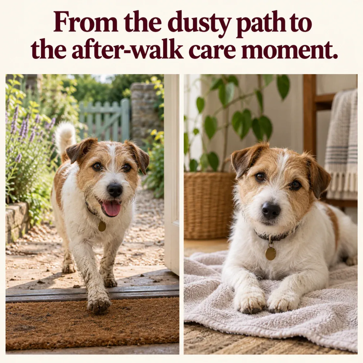 Every dog is different. Keep track of the licking, paw comfort and how quickly the mist settles it.